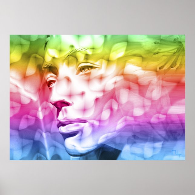 Affiche Iris foulard (Devant)