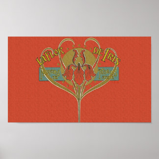 Affiche Iris La Flor de Iris Fleur Cigar Ad