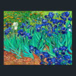 Affiche Irises (1889) Vincent Van Gogh jardin fleuri bleu<br><div class="desc">La belle affiche d'art de Van Gogh Irises (1889) présente le maestro de l'impressionnisme post-impressionniste, rendu bien connu par Van Gogh du magnifique jardin fleuri d'iris bleu. Alors qu'il reçoit un traitement à l'institution Saint Paul-de-Mausole de Saint-Rémy-de-Provence, en France, l'année précédant sa mort en 1890, Vincent van Gogh crée plusieurs...</div>