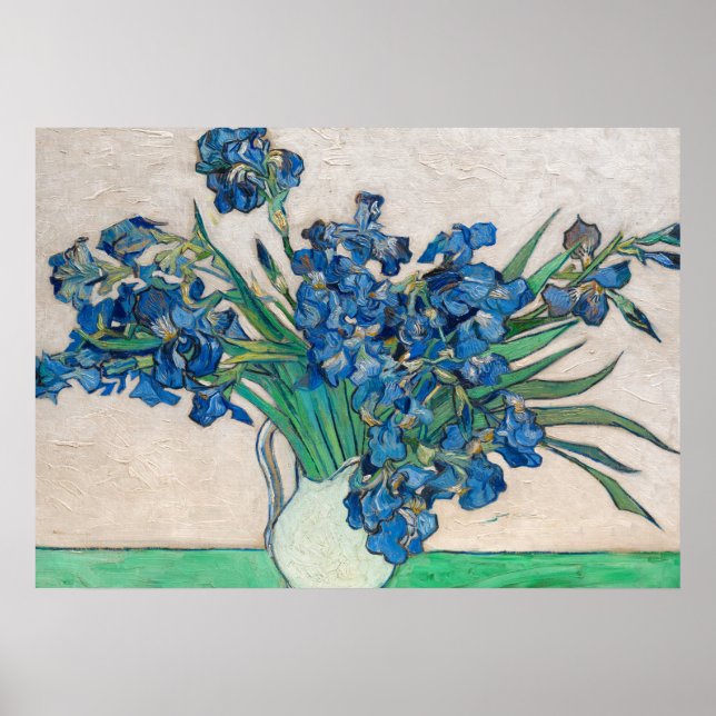 Affiche Irises, 1890 par Vincent van Gogh (Devant)