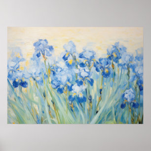 Affiche Irises bleues