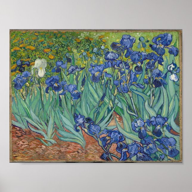 Affiche Irises de Vincent Van Gogh. (Devant)