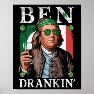 Affiche Irish Ben a buvait de la bière - St Pattys Hommes