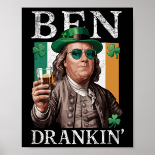 Affiche Irish Ben a buvait de la bière - St Pattys hommes
