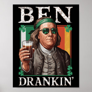 Affiche Irish Ben Drankin Beer - St Pattys Hommes Et Femme
