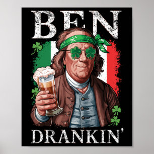 Affiche Irish Ben Drankin Beer - St Pattys Hommes Et Femme