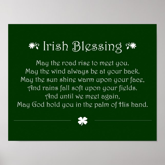 Affiche Irish Blessing (Devant)