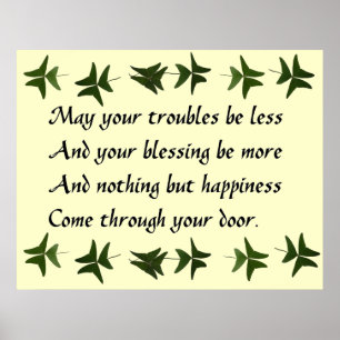 Affiche Irish Blessing Happiness