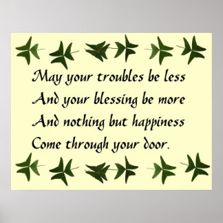 Affiche Irish Blessing Happiness