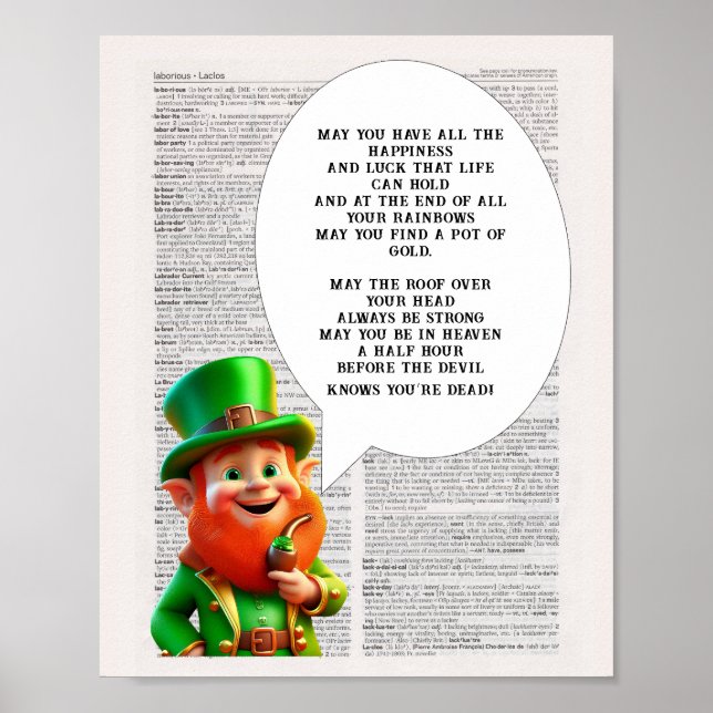 Affiche Irish Blessing Le toit au-dessus de votre tête (Devant)