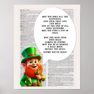 Affiche Irish Blessing Le toit au-dessus de votre tête