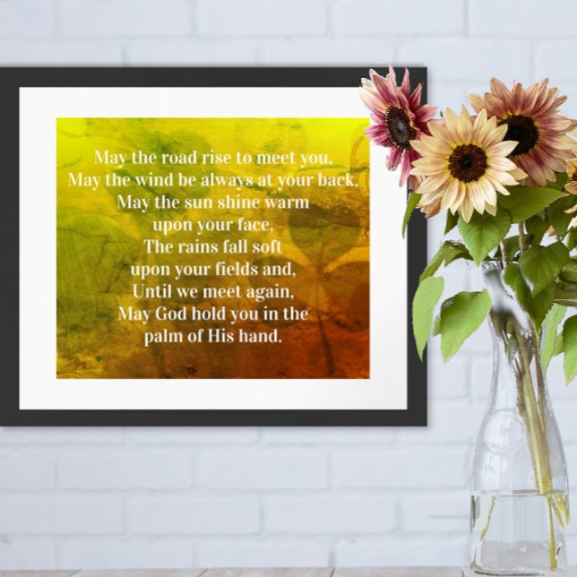 Affiche Irish Blessing Puisse la route se lever pour vous  (Créateur téléchargé)