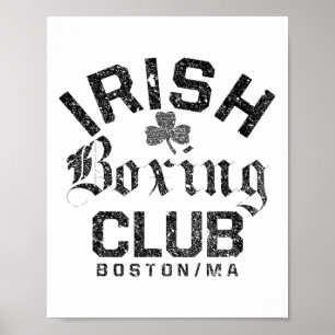Affiche Irish Boxing Club - Boston Machusetts