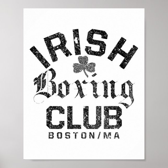 Affiche Irish Boxing Club - Boston Machusetts (Devant)