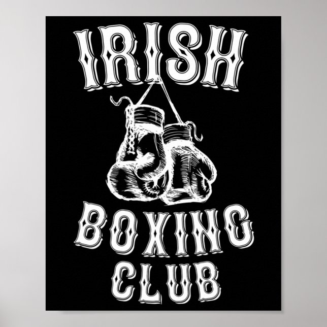 Affiche Irish Boxing Club Cadeau graphique (Devant)