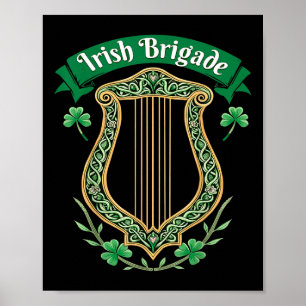 Affiche Irish Brigade Celtic Harp Heritage