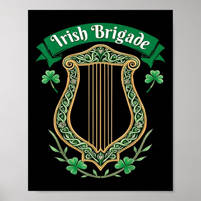 Affiche Irish Brigade Celtic Harp Heritage (Devant)