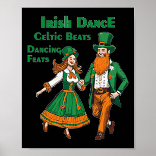 Affiche Irish Dance Celtic Beats Dancing St Patrick's Day