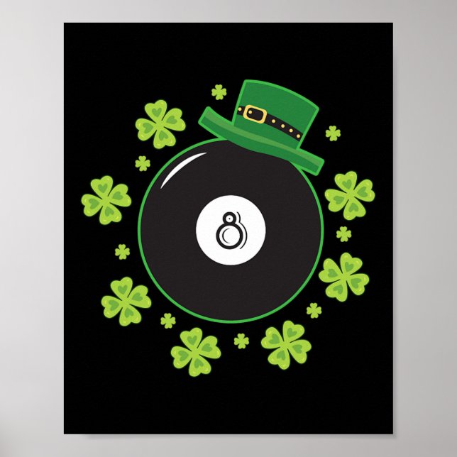 Affiche Irish Four Leaf Clover Ball Billiard (Devant)