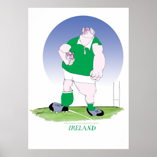 Affiche irish rugby player, tony fernandes (Devant)