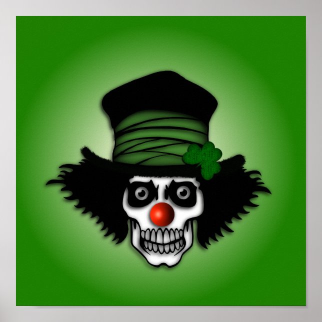 Affiche Irish Skeleton Clown Green (Devant)
