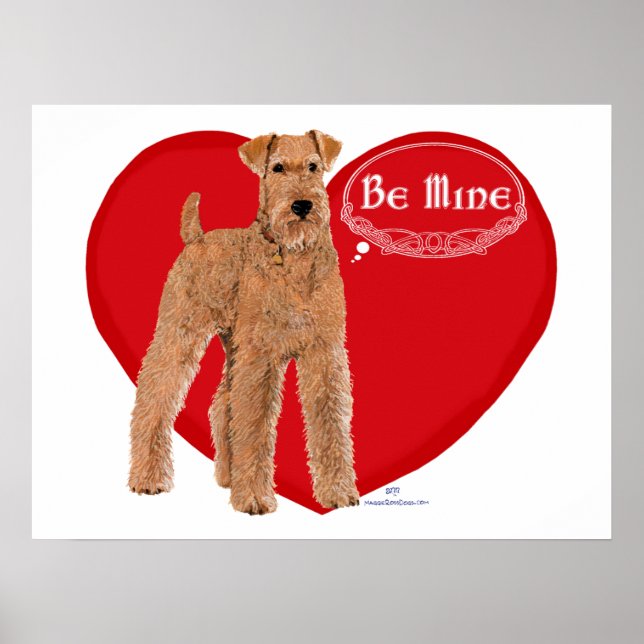 Affiche Irish Terrier Valentine (Devant)