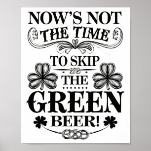 Affiche Irlandais de la Saint-Patrick drôle de vert de la