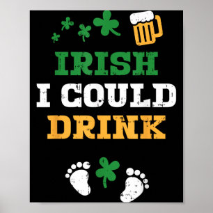 Affiche Irlandais Je Pourrais Boire Annonce de Grossesse S
