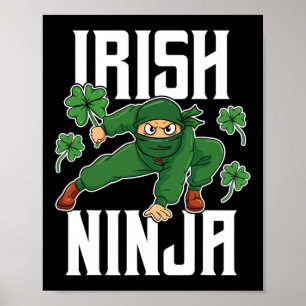 Affiche Irlandais Ninja Incroyable St Patrick Jour de la C