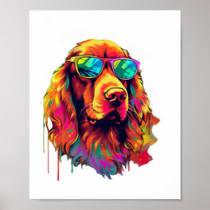 Affiche Irlandais Red Setter Chig se reproduit pour un Irl
