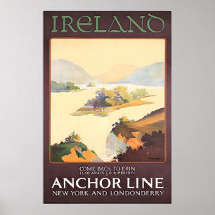 Affiche Irlande Peinture Décor Irlandais Art d'Affiche de