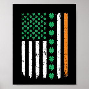 Affiche Irlande Shamrock irlandais Shamrock américain
