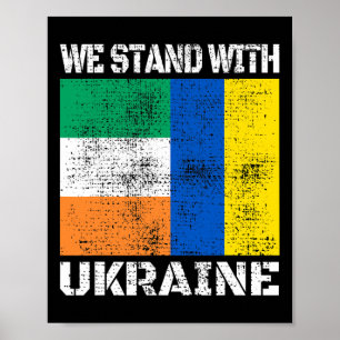 Affiche Irlande Soutien Ukrainien Nous sommes avec l'Ukrai