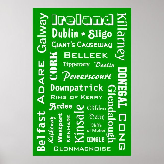 Affiche Irlande Villes & Lieux (Devant)
