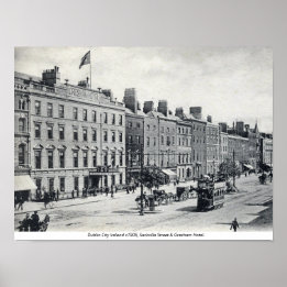 Affiche Irlande vintage, Sackville Street 1905 Dublin
