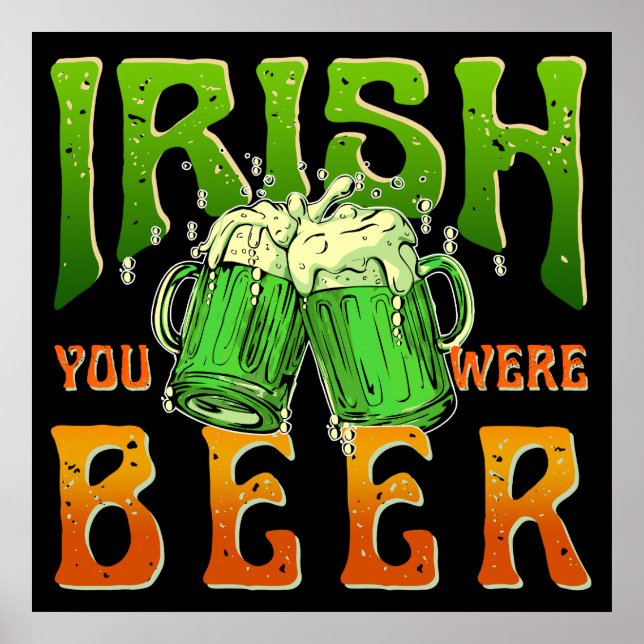 AFFICHE IRLANDE VOUS ÉTIEZ BIÈRE DRINKING IRLANDE (Devant)