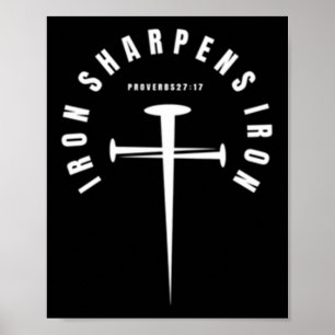 Affiche Iron Sharpens Proverbes En Fer 27_17 - Avant Et Ar