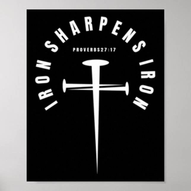 Affiche Iron Sharpens Proverbes En Fer 27_17 - Avant Et Ar (Devant)