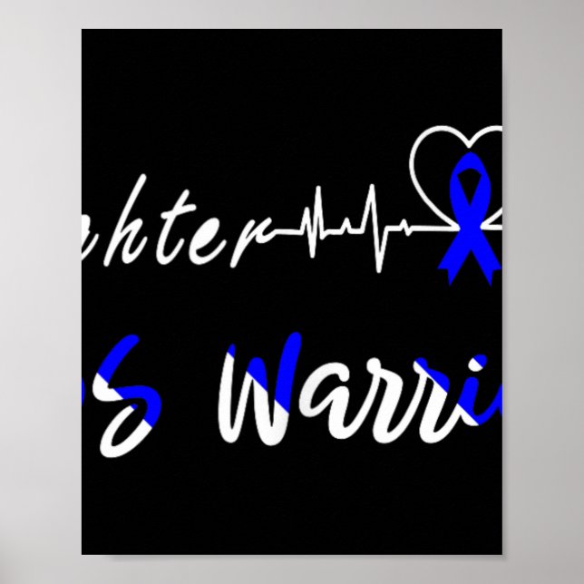 Affiche Irritable Syndrome Bowel Ibs Guerrier Heartbeat Fi (Devant)