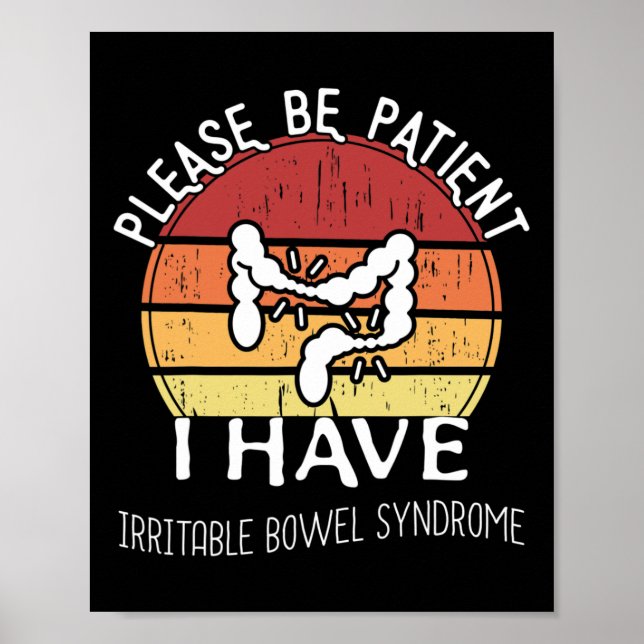 Affiche Irritable Syndrome de Bowl Sensibilisation Amusant (Devant)