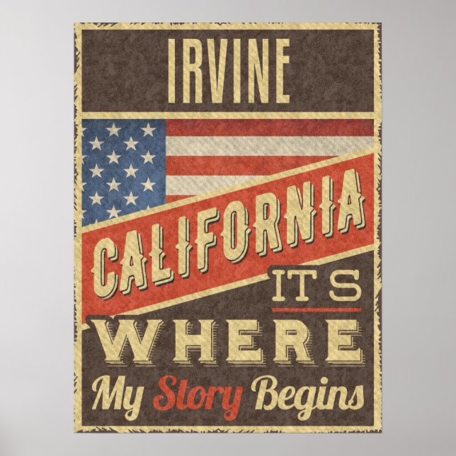 Affiche Irvine Californie (Devant)