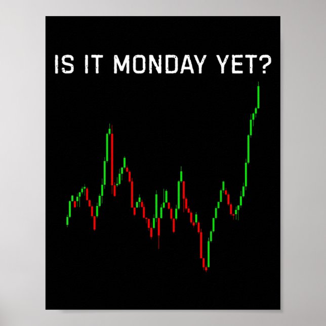 Affiche Is It Monday Ye Funny Stock Market Humor  (Devant)