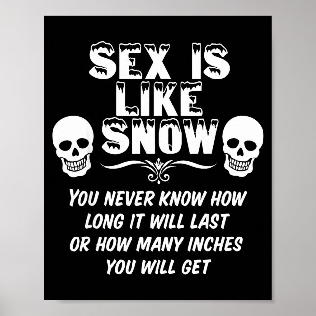 Affiche Is Like Snow You Never Know How Long It Will Last  (Devant)
