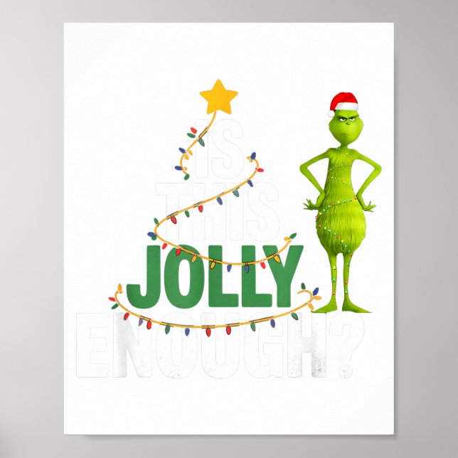 Affiche Is This Jolly Enough Funny Christmas Tree Lights H (Devant)