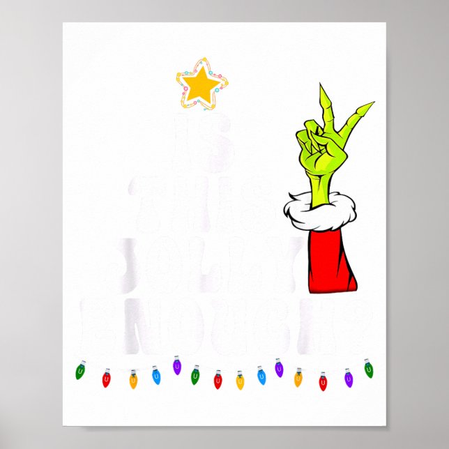 Affiche Is This Jolly Enough Green Merry Christmas Tree Li (Devant)