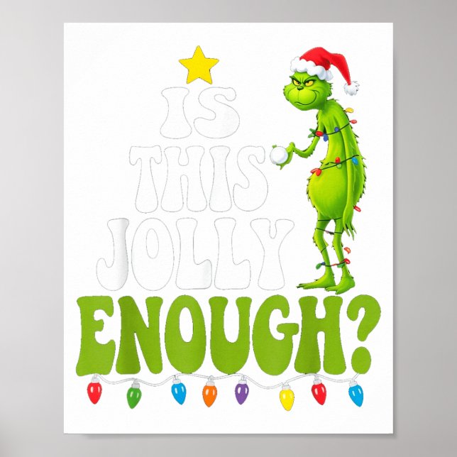 Affiche Is This Jolly Enough Green Merry Christmas Tree Li (Devant)