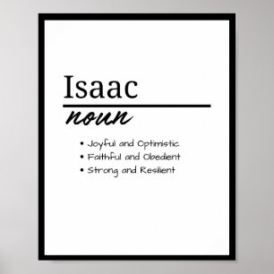 Affiche Isaac, Garçon Nom Personnalisé Définition