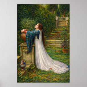 Affiche Isabella et le pot de basilic par Waterhouse