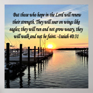 AFFICHE ISAIAH 40:31 SCRIPTURE VERSE