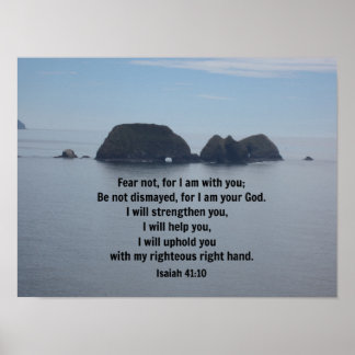 Affiche Isaiah 41:10 Fear not, for I am with you